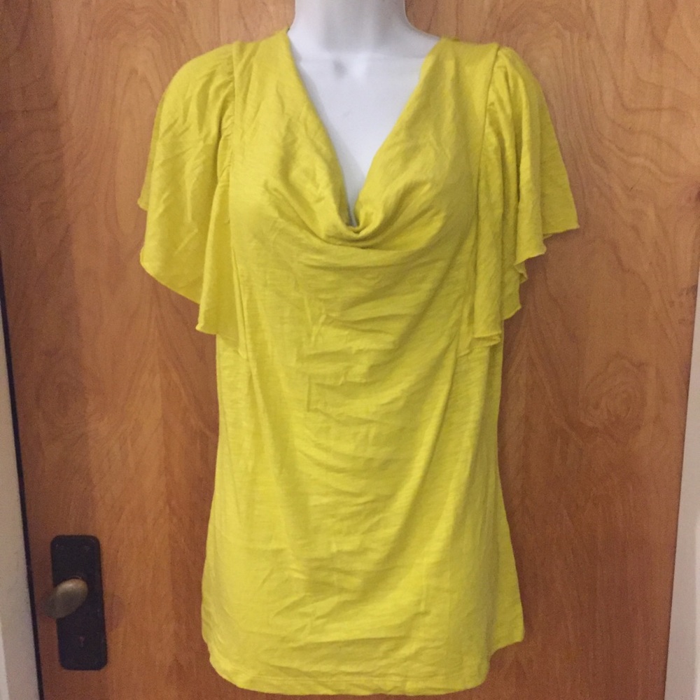 Focus Life Style Yellow Shirt Tunic Top Size Medium